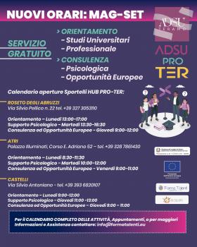 SPORTELLI DI ORIENTAMENTO E CONSULENZA PSICOLOGICA